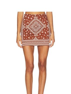 Amanda Uprichard hope skirt in Montana print